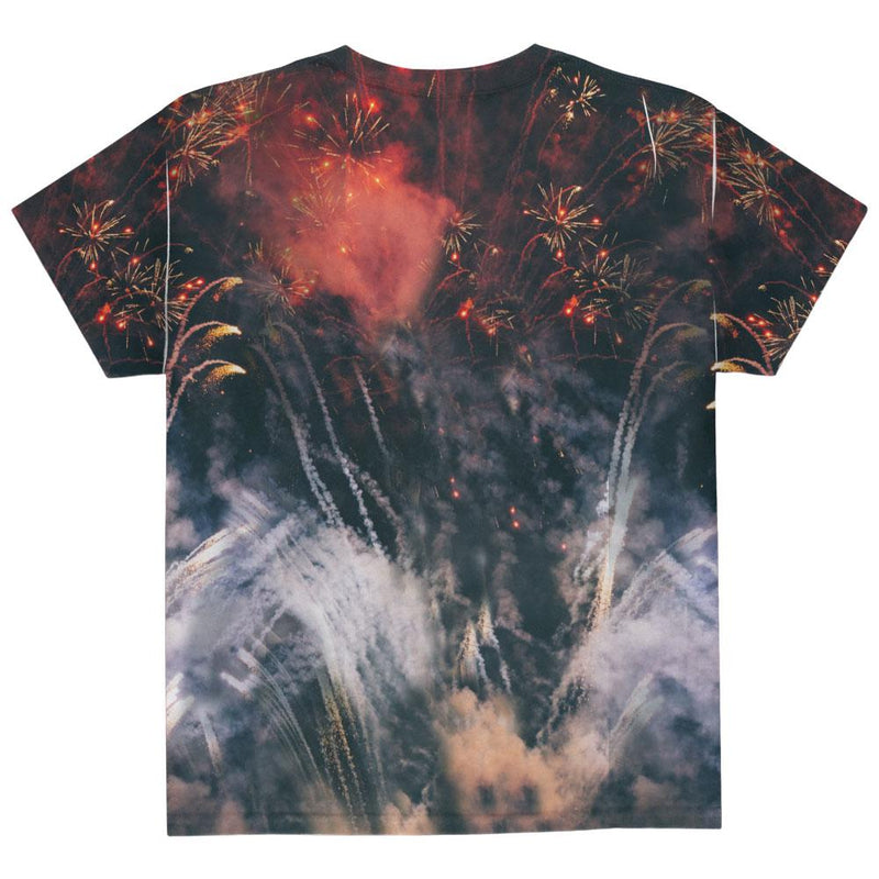 4th of July Dabbing Uncle Sam Fireworks Sub All Over Youth T Shirt Youth T-Shirts Old Glory