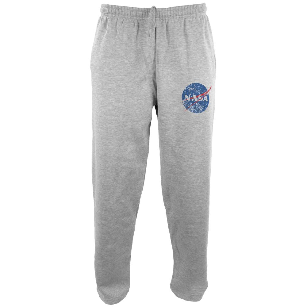 NASA Distressed Logo Mens Sweatpants Men's Sweatpants NASA 2XL Heather