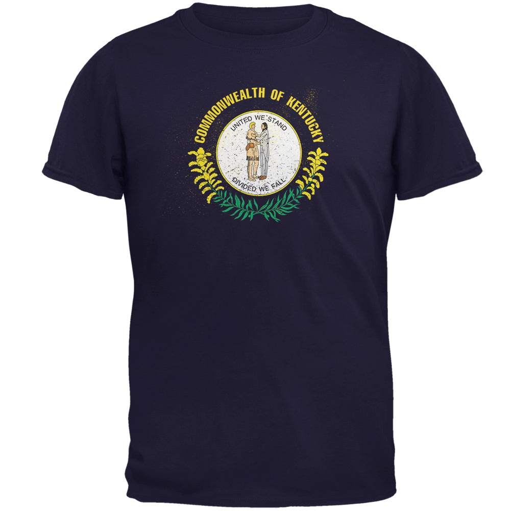 Born and Raised Kentucky State Flag Mens T Shirt Men's T-Shirts Old Glory 2XL Navy