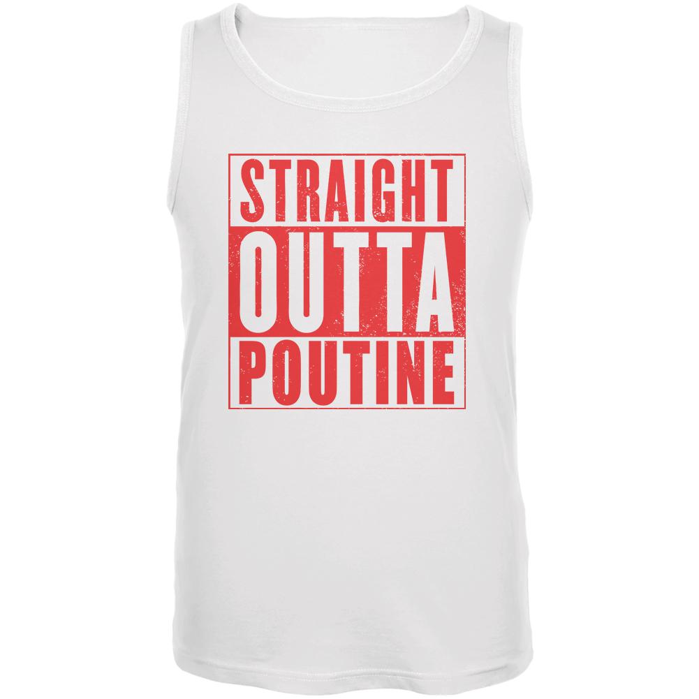 Straight Outta Poutine Mens Tank Top Men's Tank Tops Old Glory 2XL White