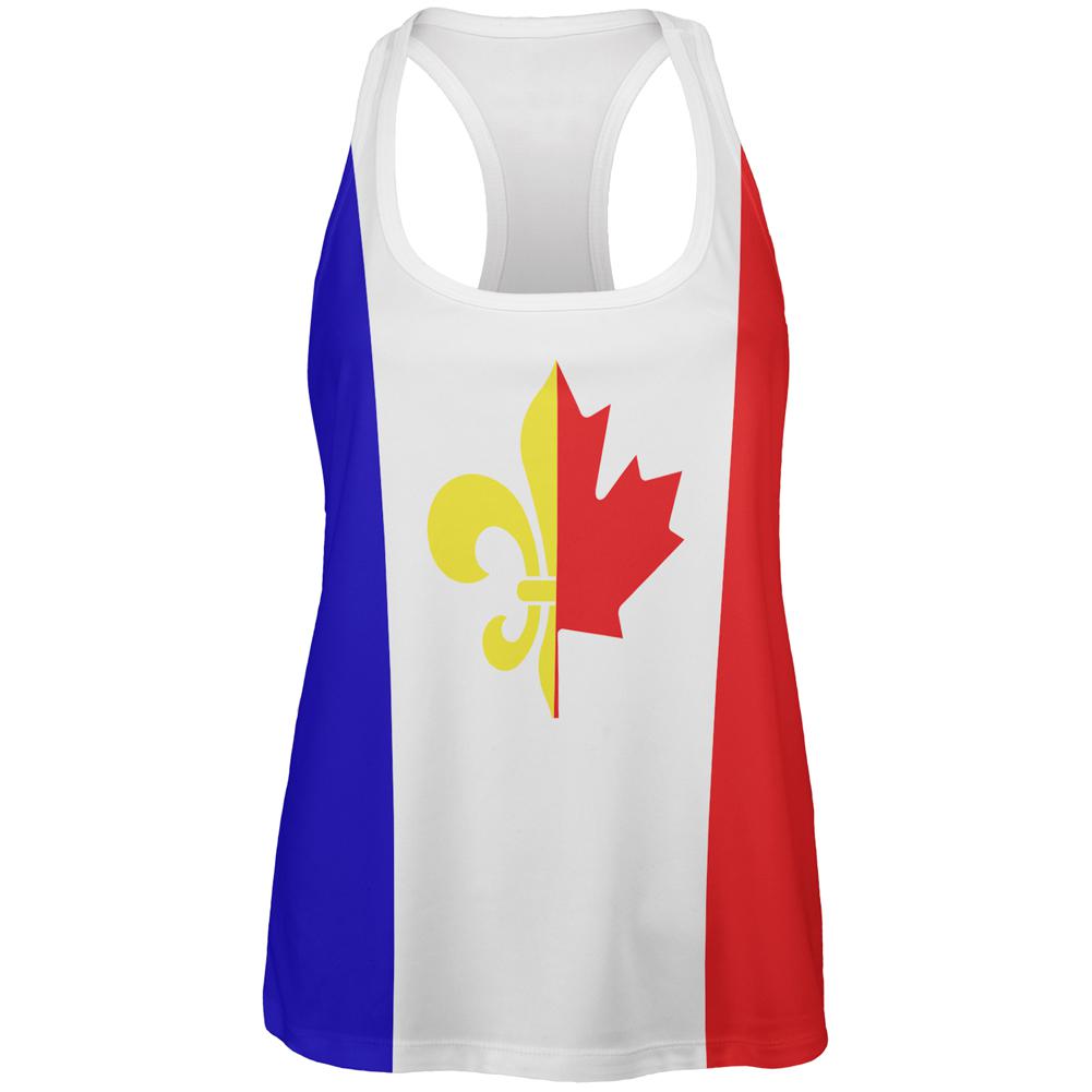 French Canadian Flag All Over Womens Work Out Tank Top Women's Tank Tops Old Glory 2XL Multi