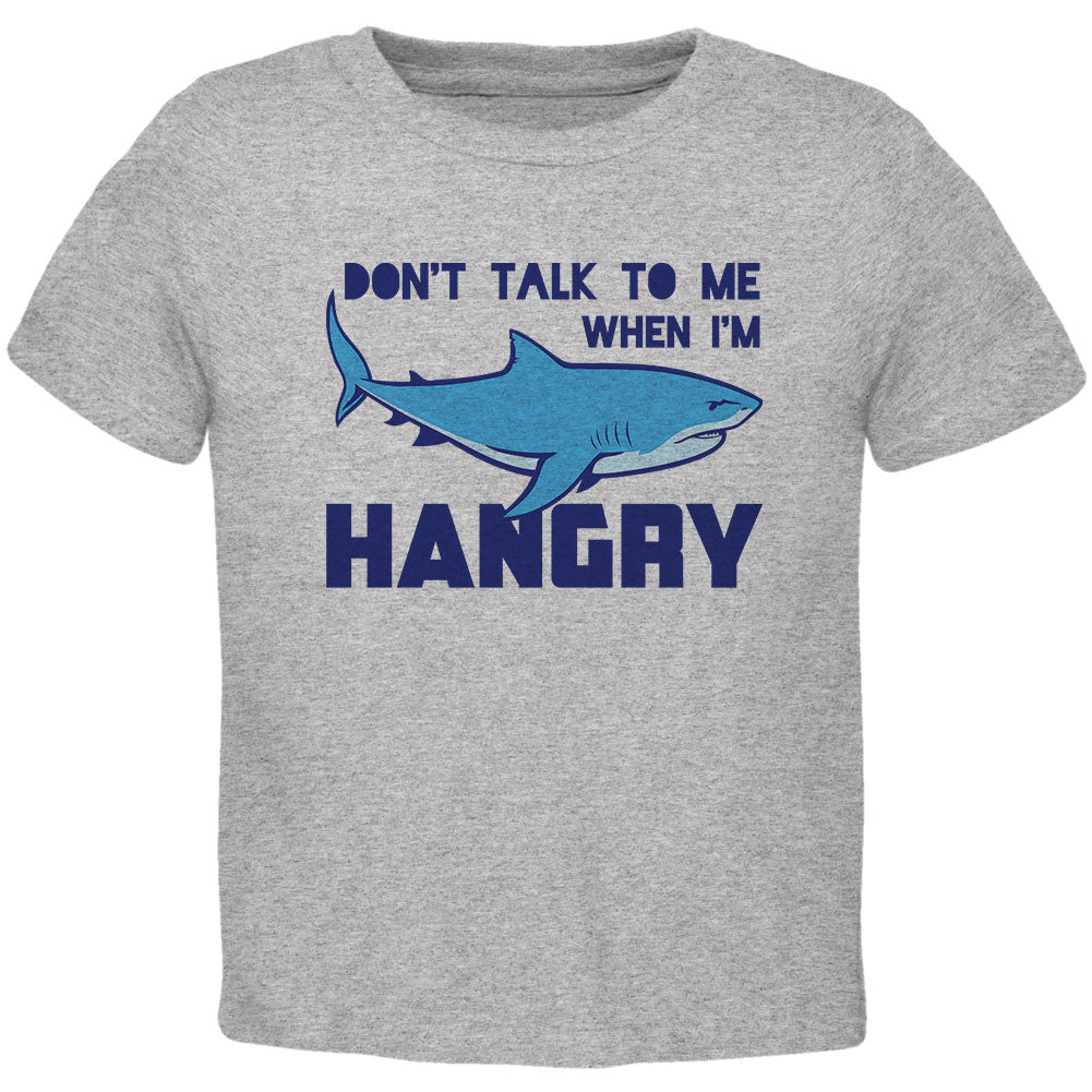 Shark Sharks Don't Talk to me Hangry Toddler T Shirt Toddler T-Shirts Old Glory 2T Heather
