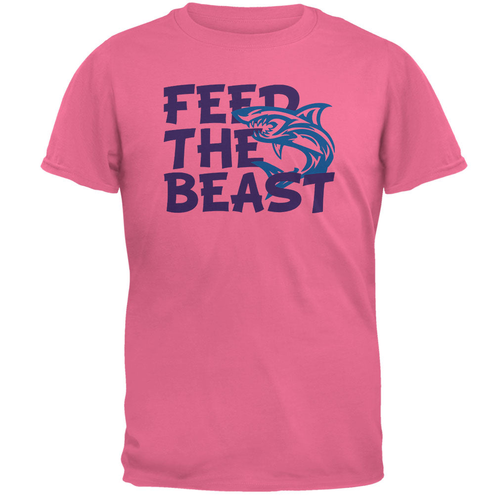 Shark Sharks Feed the Beast Mens T Shirt Men's T-Shirts Old Glory 2XL Azalea