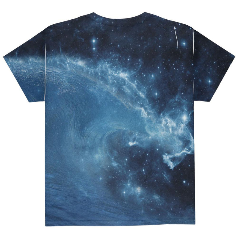Shark Swimming in Space Galaxy All Over Youth T Shirt Youth T-Shirts Old Glory