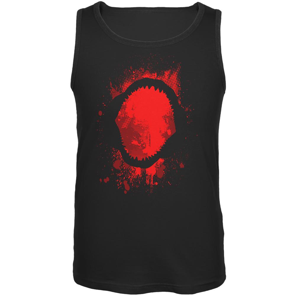 Megalodon Jaws Shark Attack Mens Tank Top Men's Tank Tops Old Glory 2XL Black