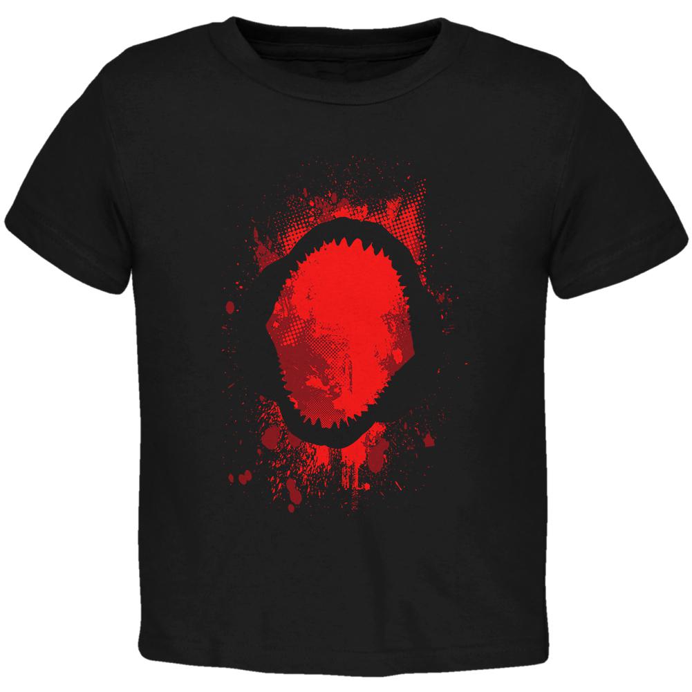 Megalodon Jaws Shark Attack Toddler T Shirt Toddler T-Shirts Old Glory 2T Black