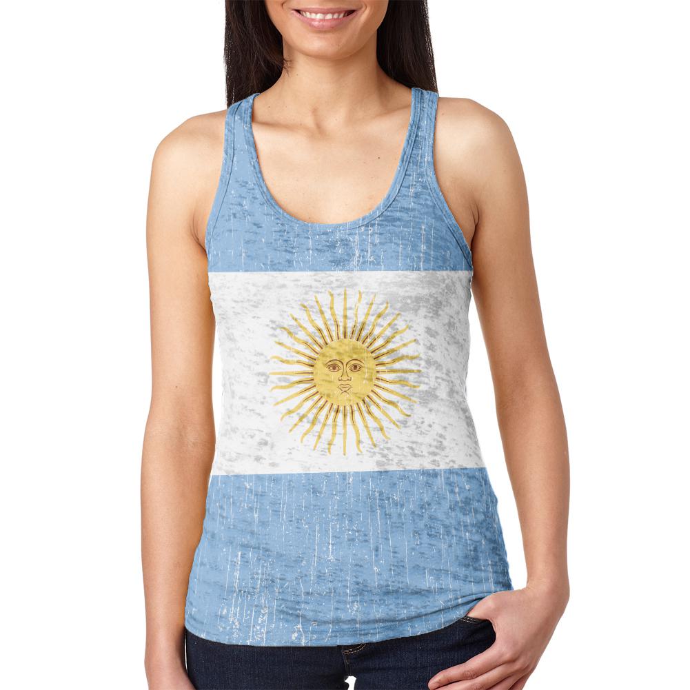 World Cup Argentina Sun Juniors Burnout Racerback Tank Top Juniors Tank Tops Old Glory 2XL Multi