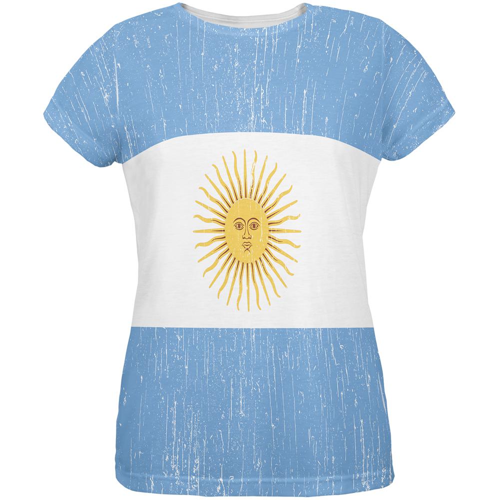 World Cup Argentina Sun All Over Womens T Shirt Women's T-Shirts Old Glory 2XL Multi