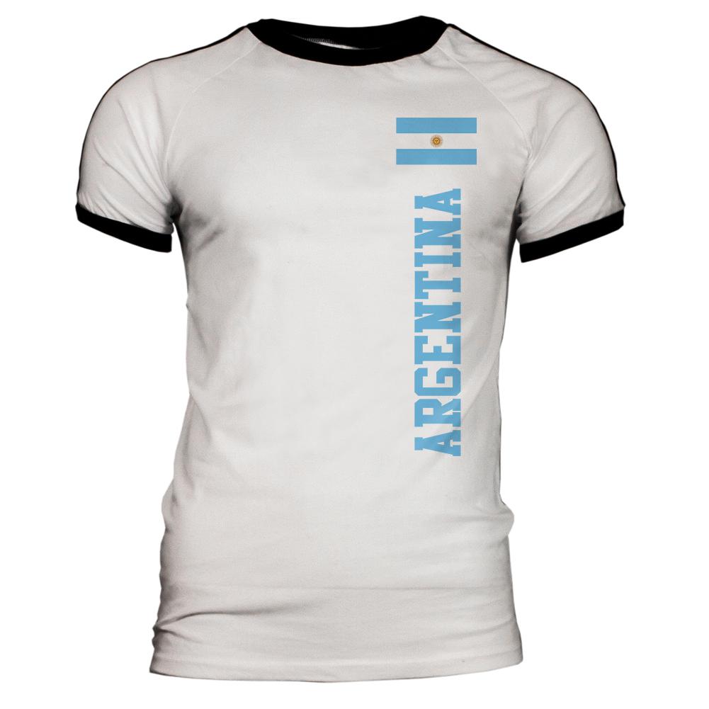 World Cup Argentina Mens Soccer Jersey T-Shirt Men's T-Shirts Old Glory 2XL White-Black