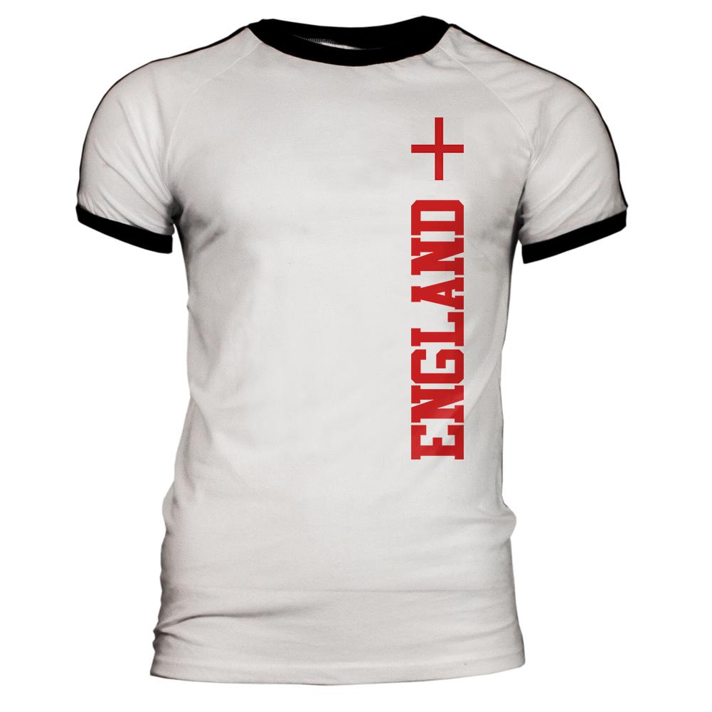 World Cup England Mens Soccer Jersey T-Shirt Men's T-Shirts Old Glory 2XL White-Black