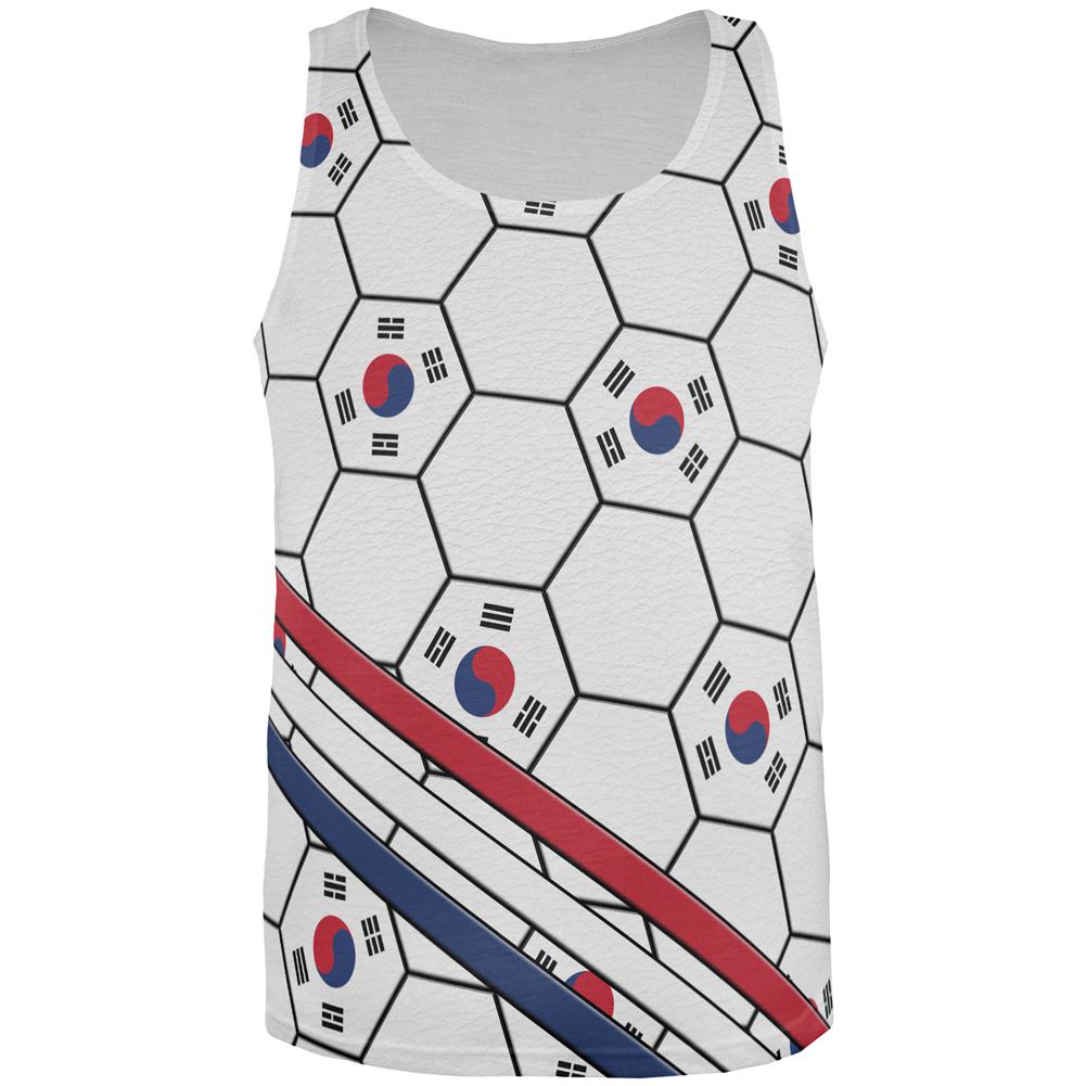 World Cup South Korea Soccer Ball All Over Mens Tank Top Men's Tank Tops Old Glory 2XL Multi