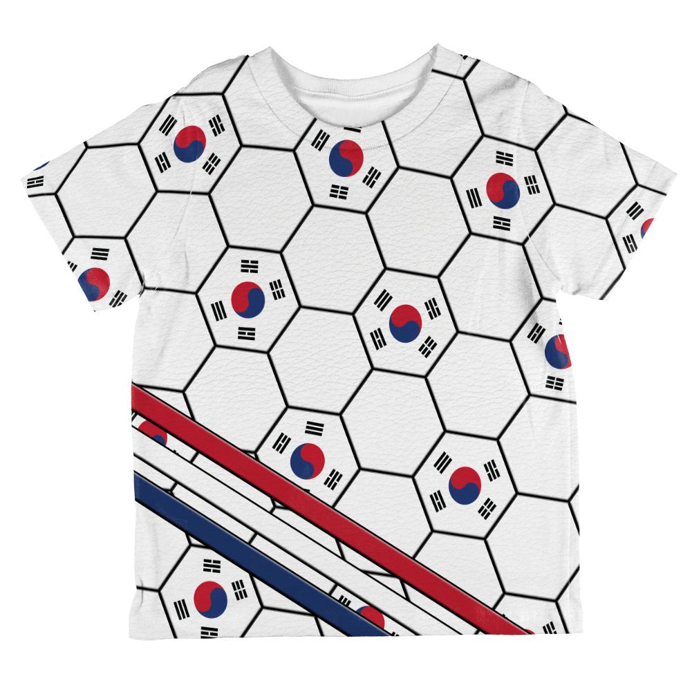World Cup South Korea Soccer Ball All Over Toddler T Shirt Toddler T-Shirts Old Glory 2T Multi