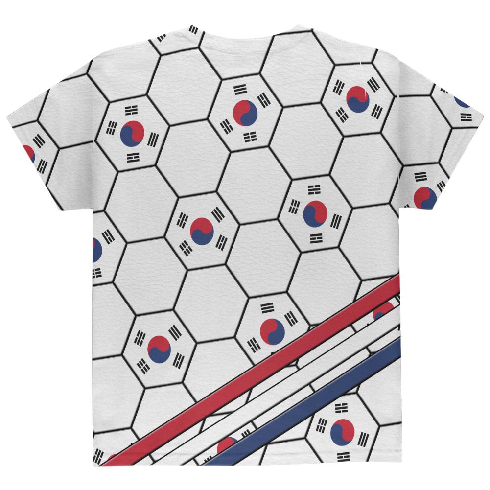 World Cup South Korea Soccer Ball All Over Youth T Shirt Youth T-Shirts Old Glory