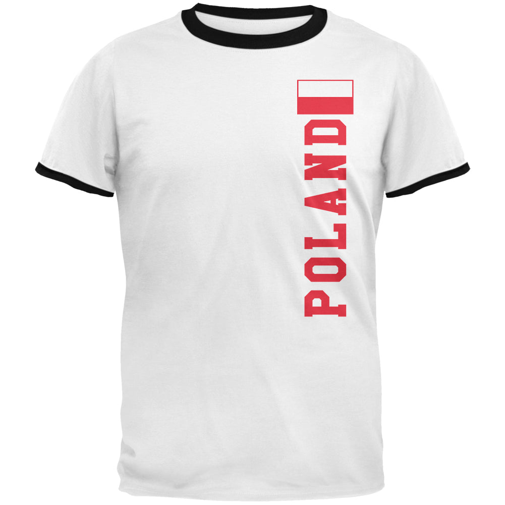 World Cup Poland Mens Ringer T Shirt Men's T-Shirts Old Glory 2XL White-Black