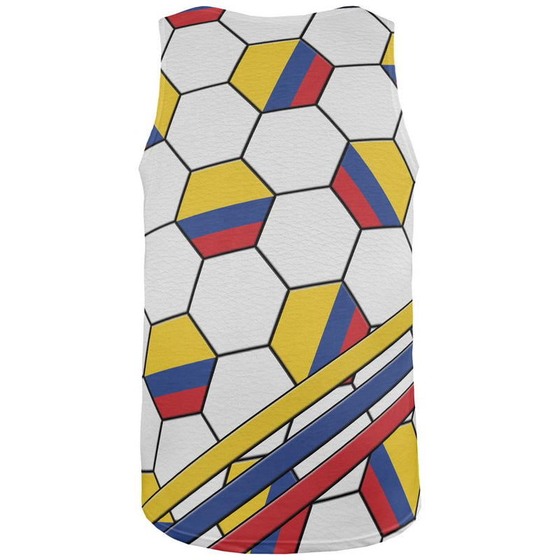 World Cup Colombia Soccer Ball All Over Mens Tank Top Men's Tank Tops Old Glory