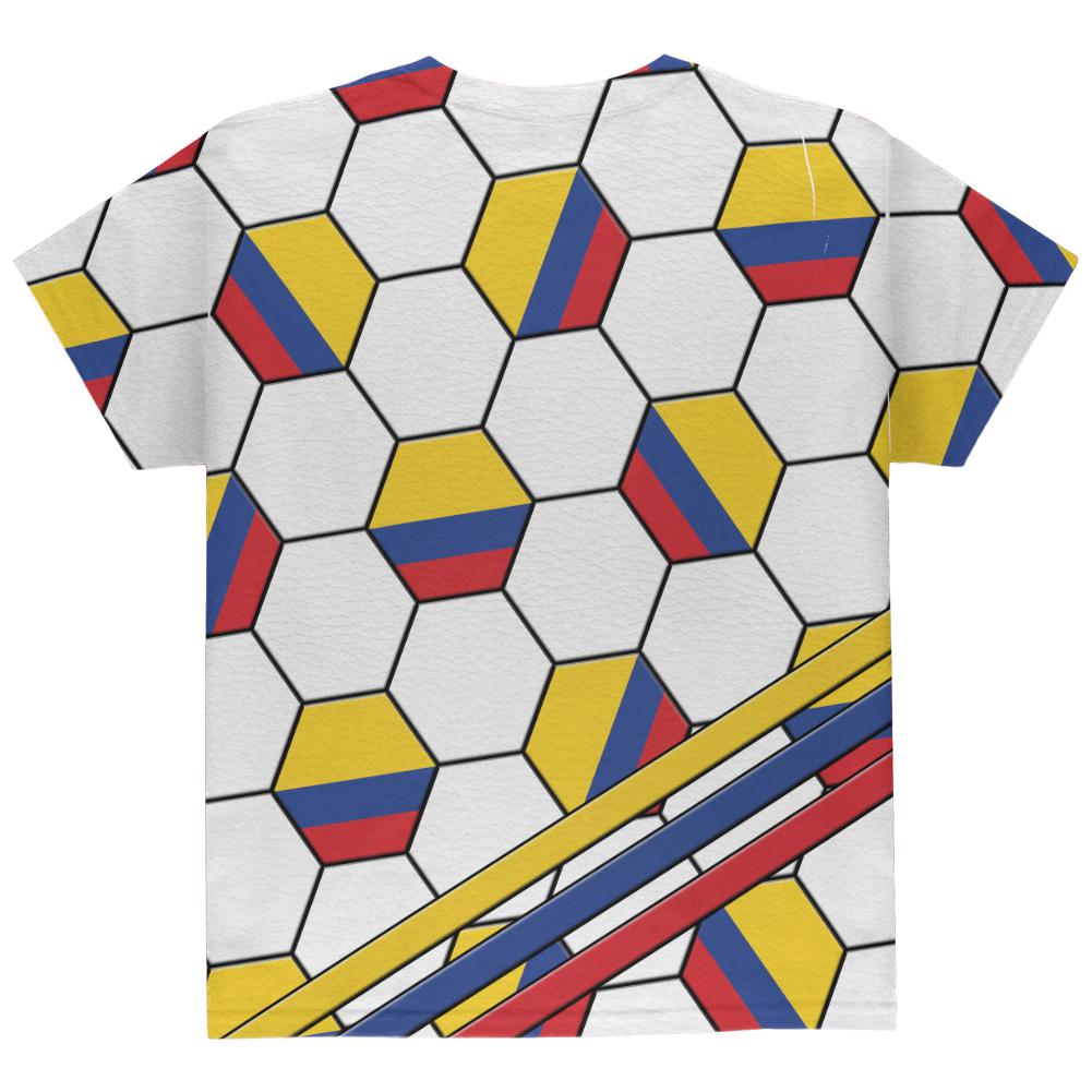 World Cup Colombia Soccer Ball All Over Youth T Shirt Youth T-Shirts Old Glory