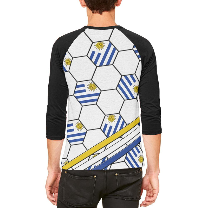 World Cup Uruguay Soccer Ball Mens Raglan T Shirt Men's T-Shirts Old Glory