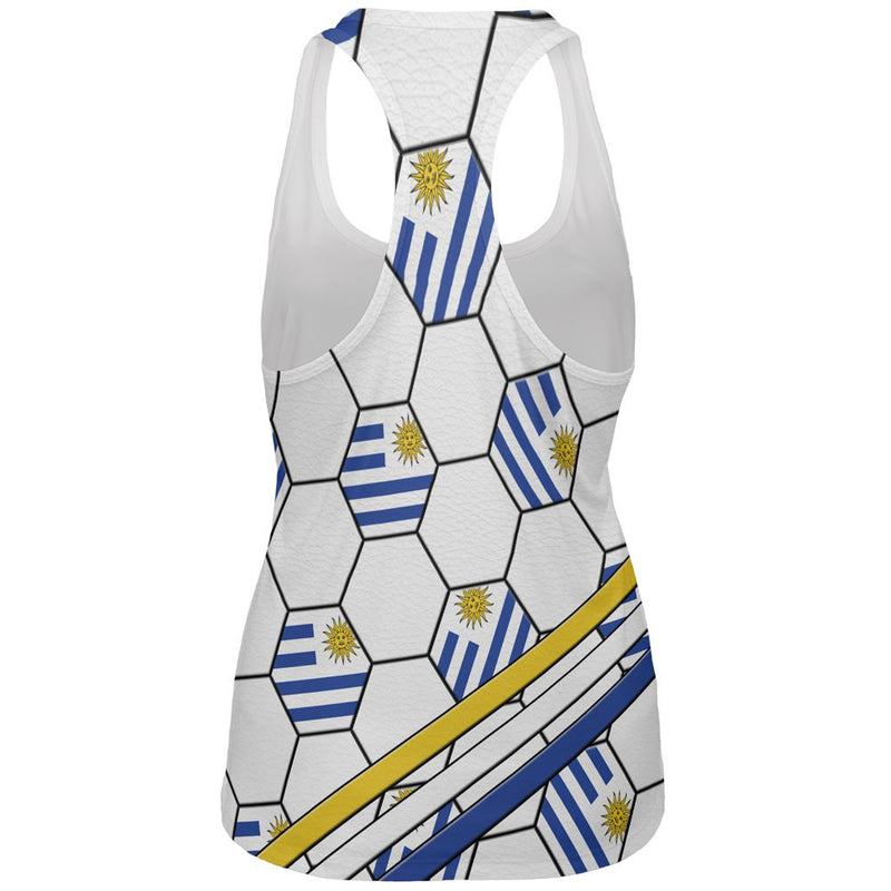 World Cup Uruguay Soccer Ball All Over Womens Work Out Tank Top Women's Tank Tops Old Glory