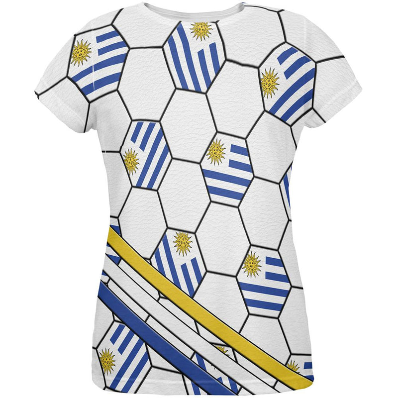 World Cup Uruguay Soccer Ball All Over Womens T Shirt Women's T-Shirts Old Glory