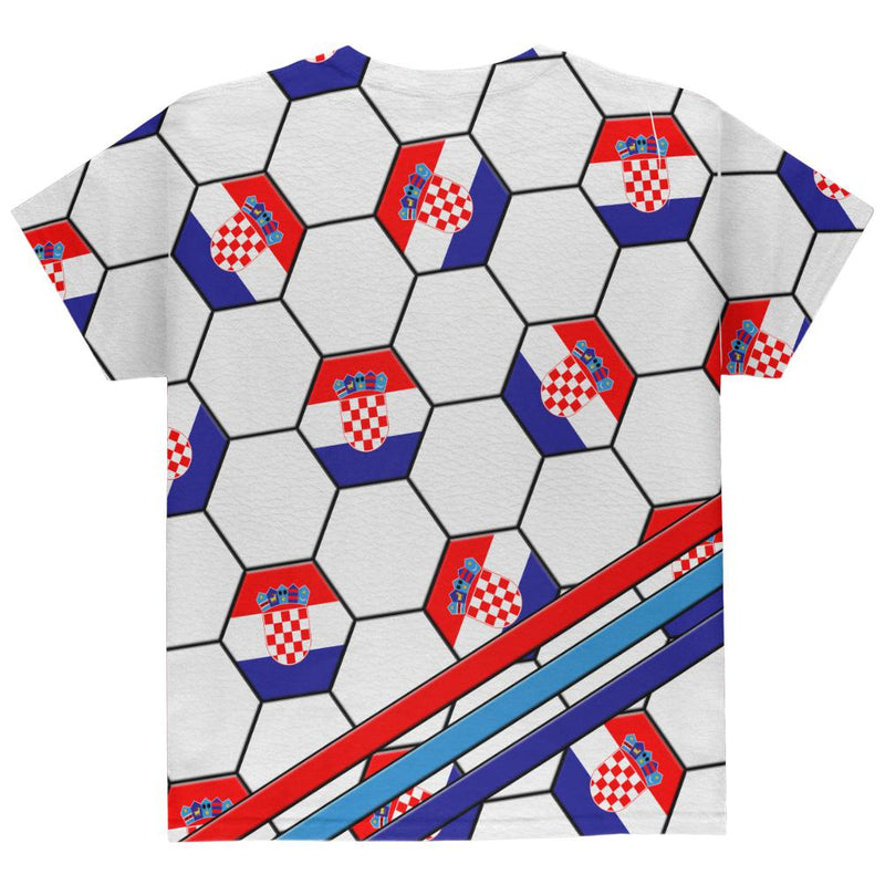 World Cup Croatia Soccer Ball All Over Youth T Shirt Youth T-Shirts Old Glory