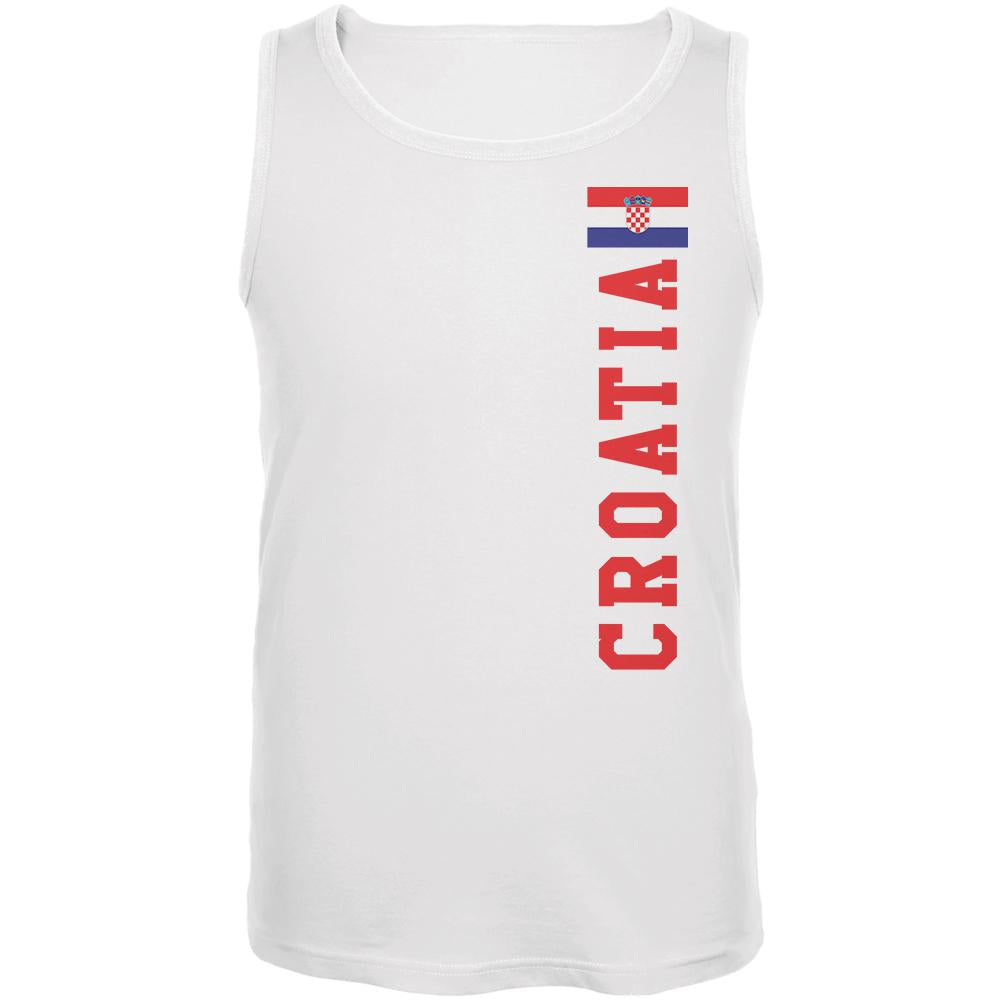 World Cup Croatia Mens Tank Top Men's Tank Tops Old Glory 2XL White