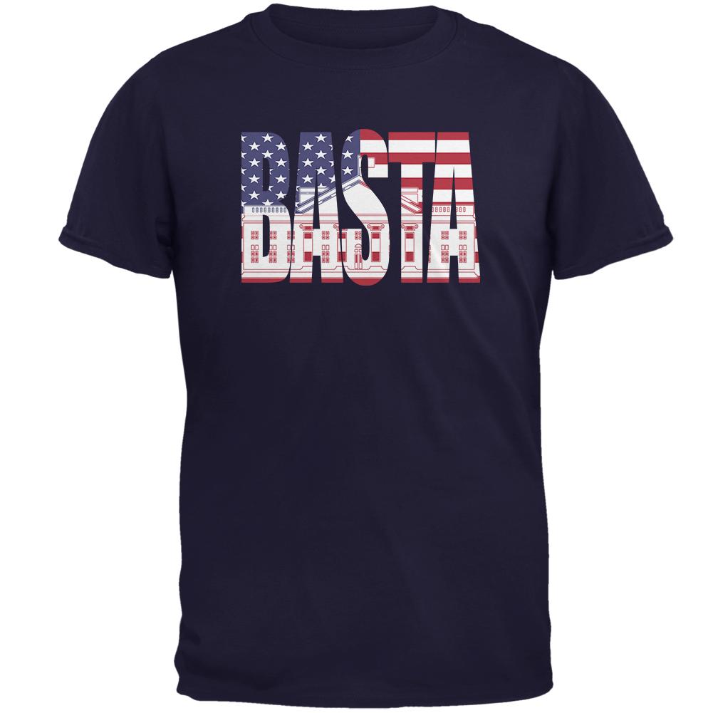 Trump BASTA Protest Mens T Shirt Men's T-Shirts Old Glory 2XL Navy