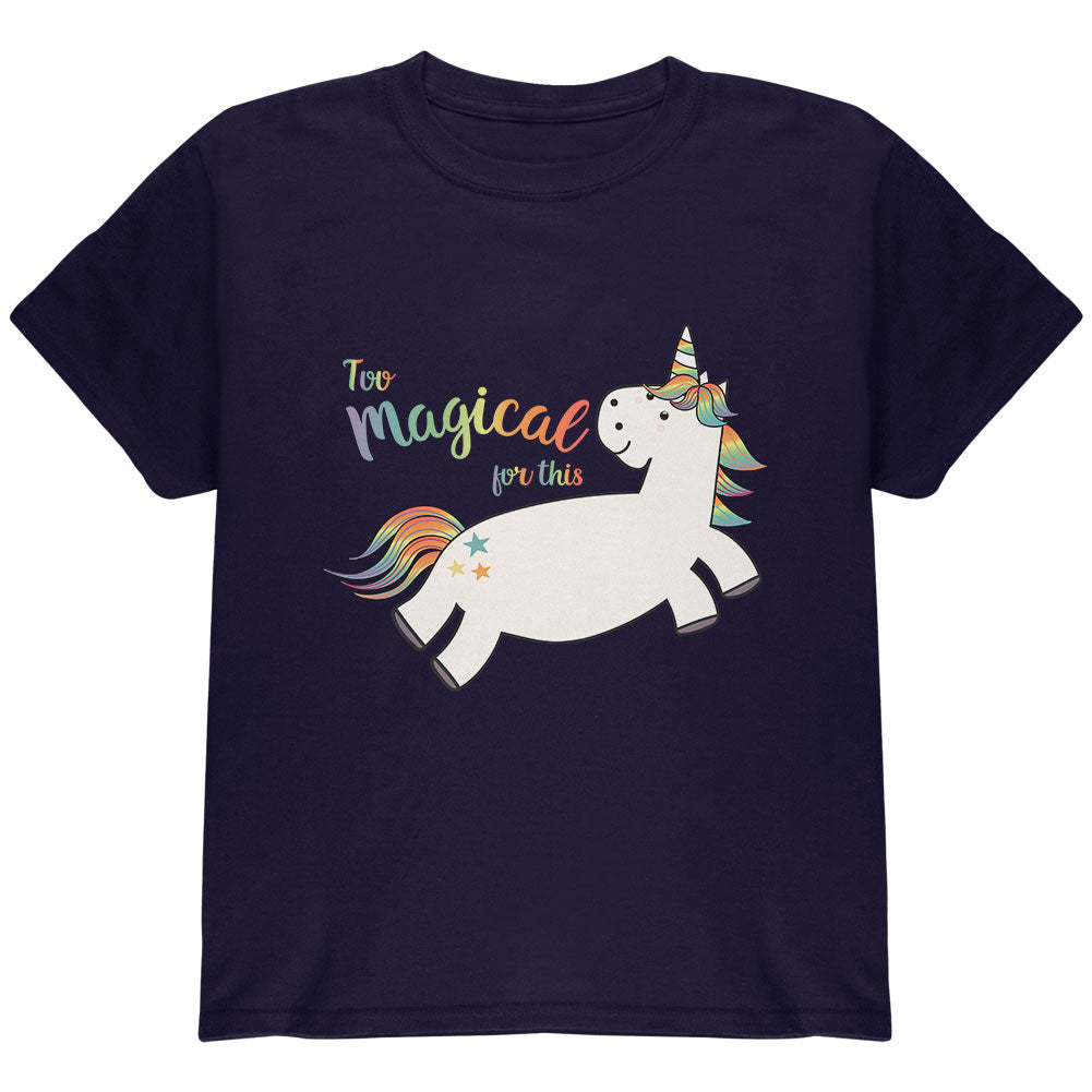 Back To School Too Magical For This Unicorn Youth T Shirt Youth T-Shirts global YLG Black