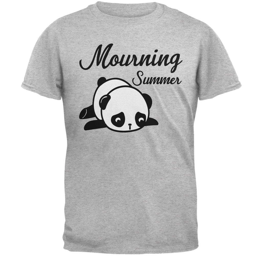 Back To School Mourning Summer Panda Mens T Shirt Men's T-Shirts global 2XL Heather