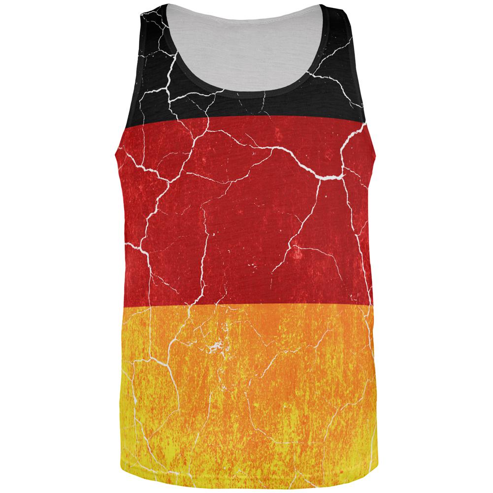 Oktoberfest Distressed Grunge German Flag All Over Mens Tank Top Men's Tank Tops Old Glory 2XL Multi