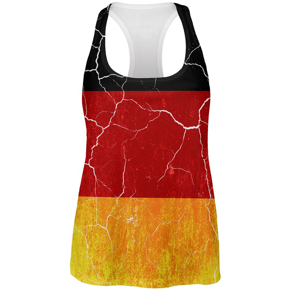 Oktoberfest Distressed Grunge German Flag All Over Womens Work Out Tank Top Women's Tank Tops Old Glory 2XL Multi