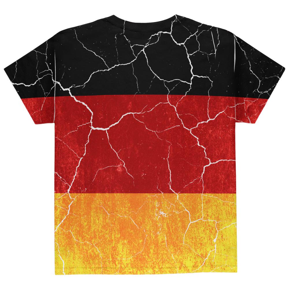 Oktoberfest Distressed Grunge German Flag All Over Youth T Shirt Youth T-Shirts Old Glory