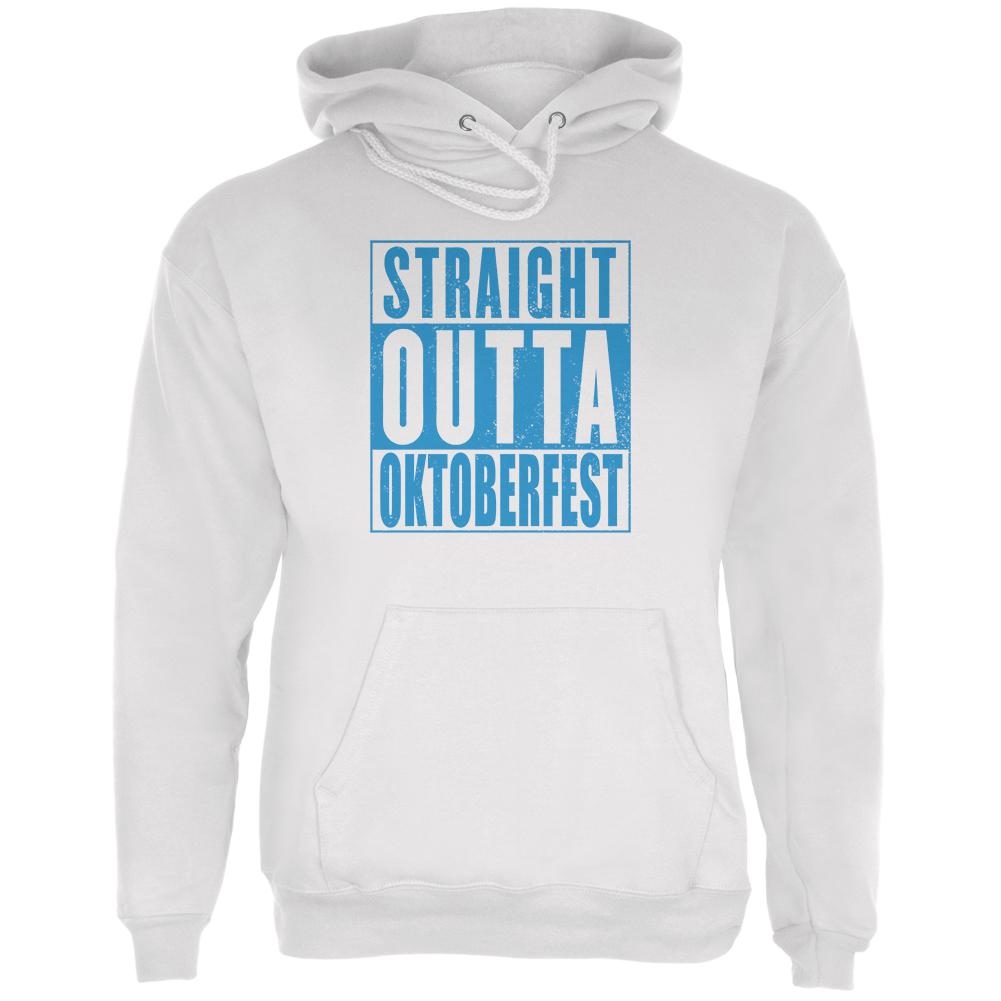 Straight Outta Oktoberfest Mens Hoodie Men's Hoodies Old Glory LG White