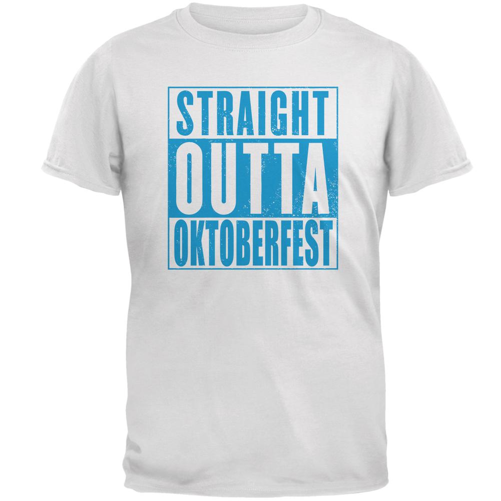 Straight Outta Oktoberfest Mens T Shirt Men's T-Shirts Old Glory 2XL White