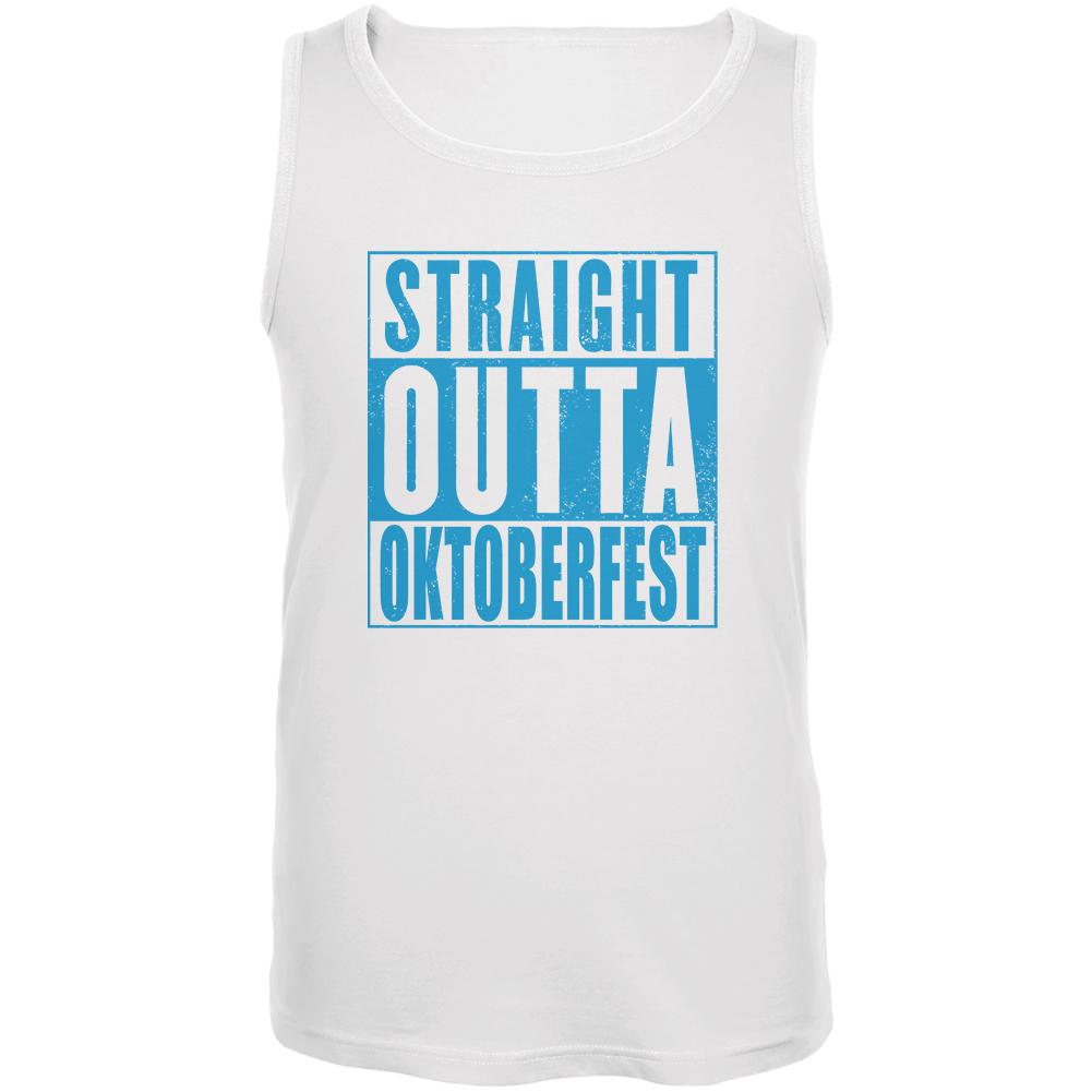 Straight Outta Oktoberfest Mens Tank Top Men's Tank Tops Old Glory 2XL White
