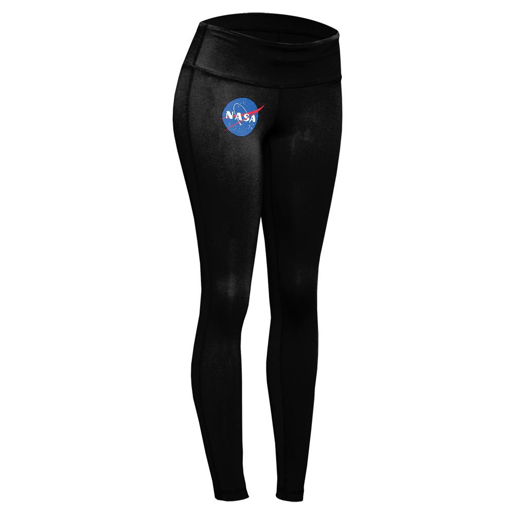 NASA Logo Womens Performance Leggings Women's Leggings NASA 2XL Black