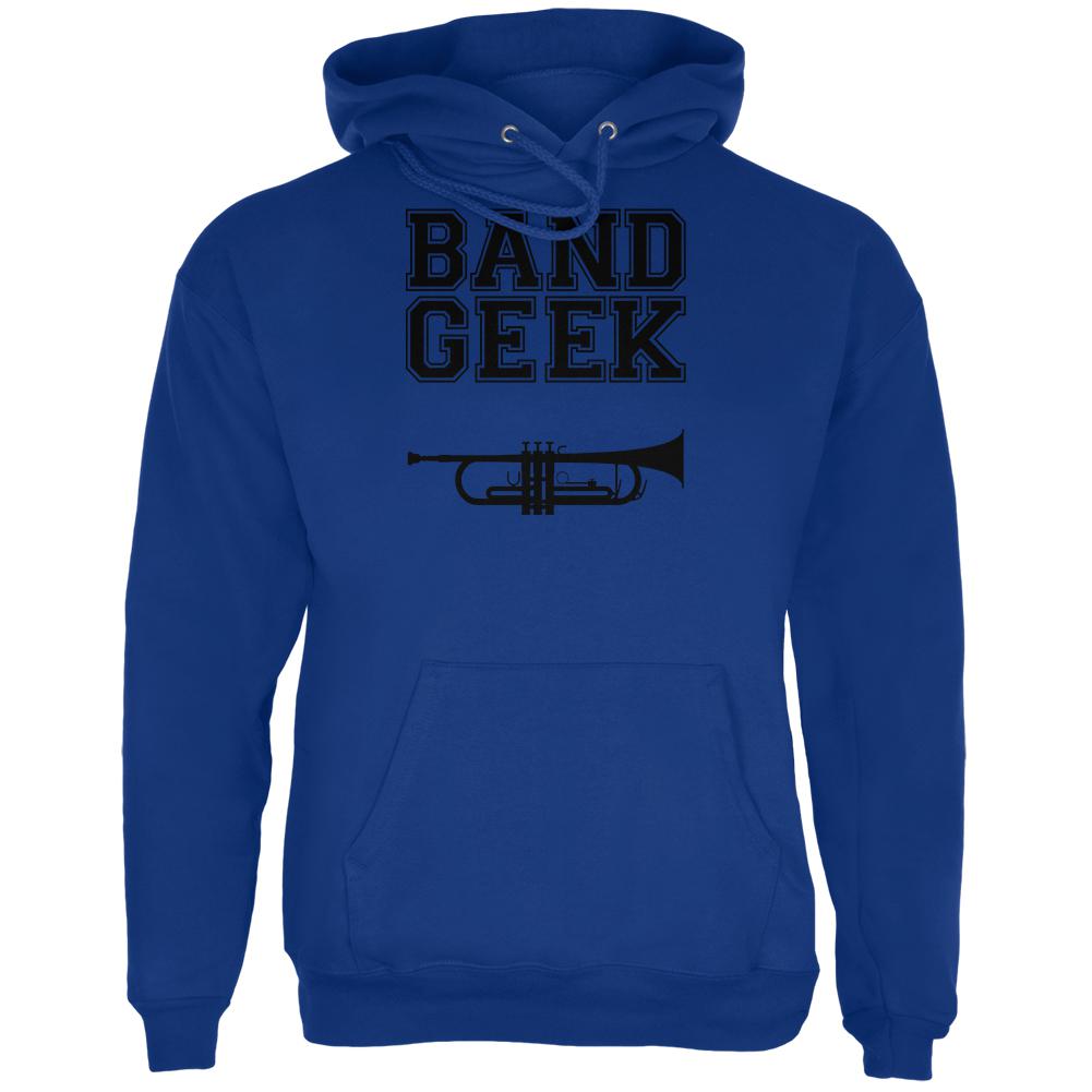 Band Geek Trumpet Mens Hoodie Men's Hoodies Old Glory 2XL Blue