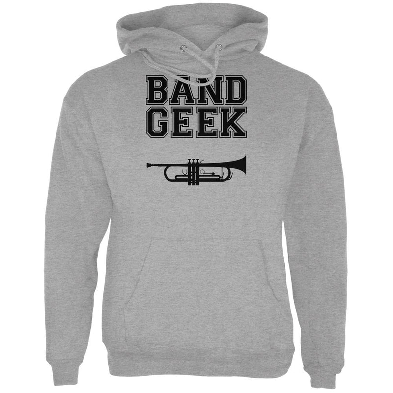 Band Geek Trumpet Mens Hoodie Men's Hoodies Old Glory 2XL Grey
