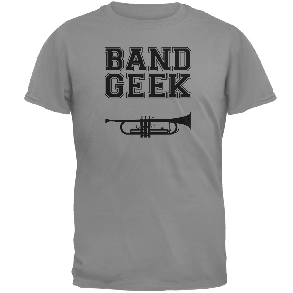 Band Geek Trumpet Mens T Shirt Men's T-Shirts Old Glory 2XL Gravel