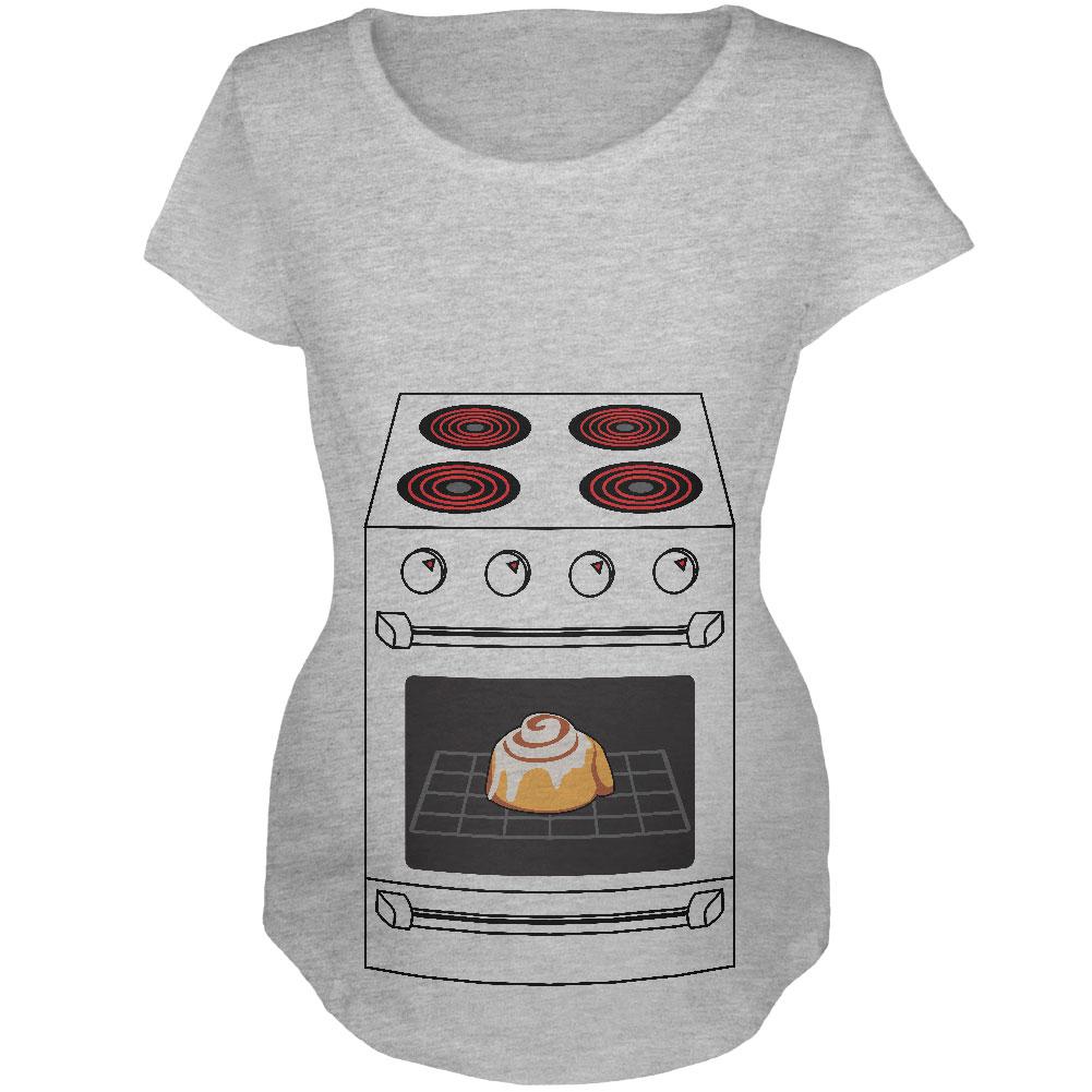 Halloween Costume Pregnant Bun in the Oven Maternity Soft T Shirt Maternity T-Shirts Old Glory 2XL Heather