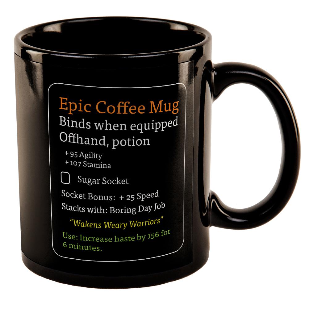 RPG Epic Mug All Over Black Out Coffee Mug Coffee Mugs Old Glory OS Black