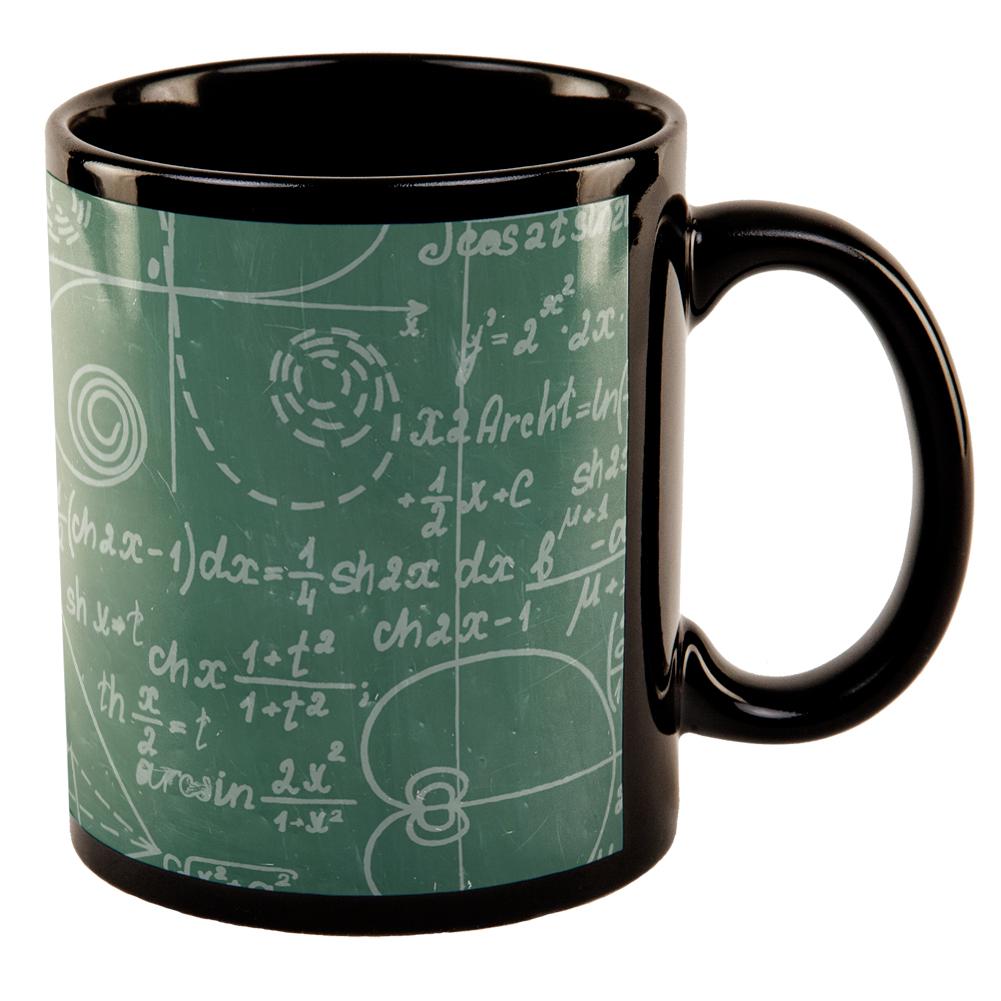Math Geek Formulas Chalkboard All Over Black Out Coffee Mug Coffee Mugs Old Glory OS Black