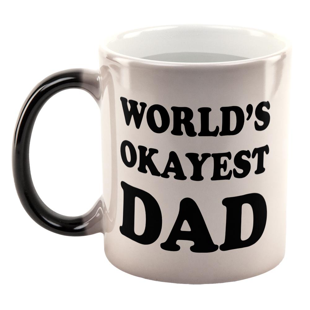 Father's Day World's Okayest Dad All Over Heat Changing Coffee Mug Coffee Mugs Old Glory