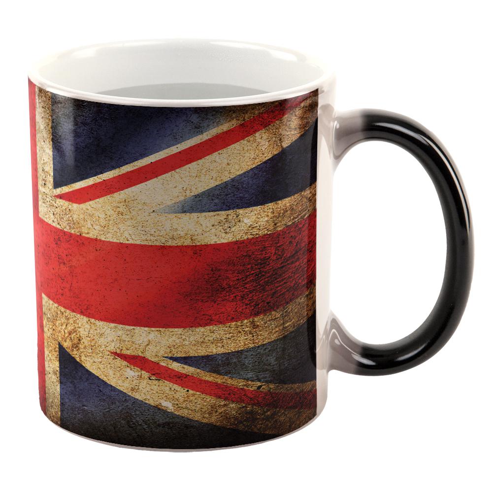 British Flag Union Jack Grunge All Over Heat Changing Coffee Mug Coffee Mugs Old Glory OS Multi