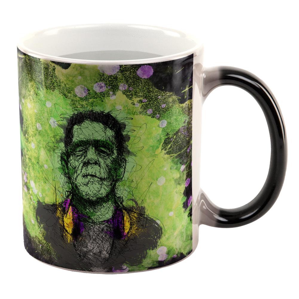 Halloween Frankenstein Raver Horror Movie Monster All Over Heat Changing Coffee Mug Coffee Mugs Old Glory OS Multi
