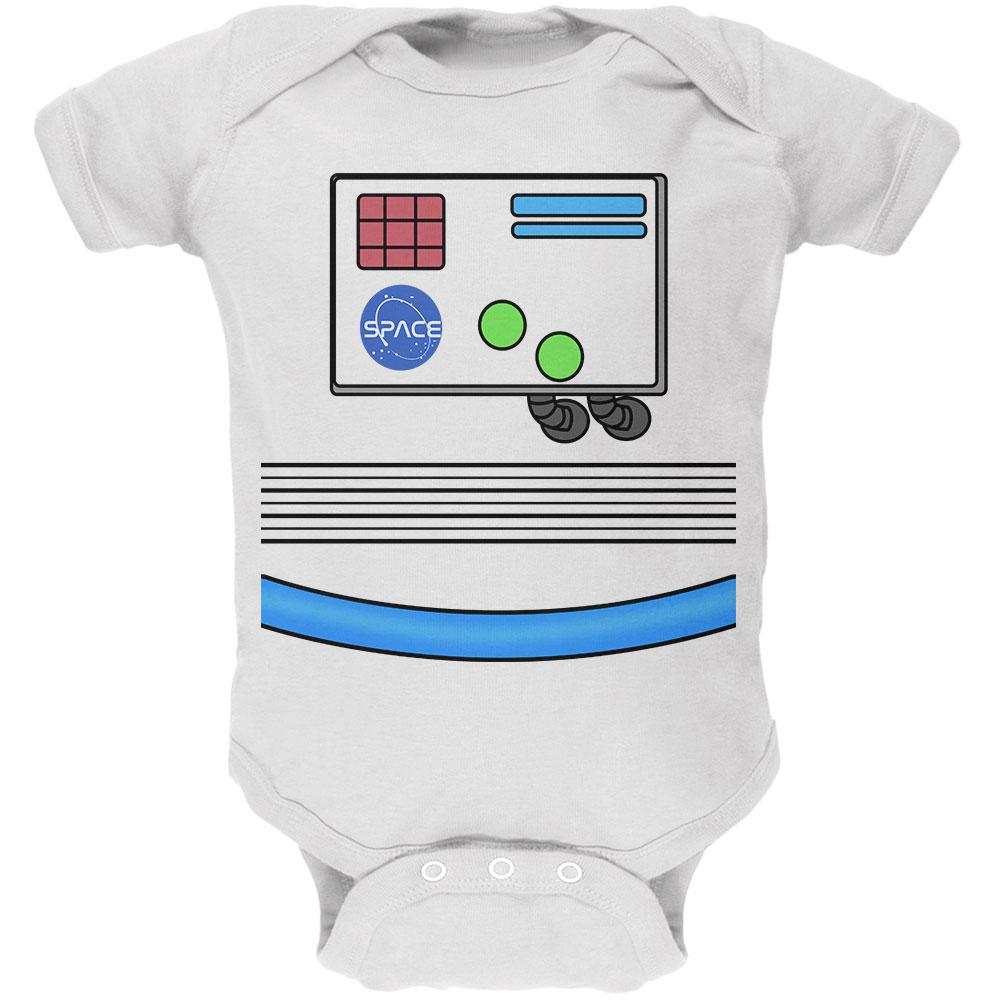 Halloween Astronaut Costume White In Space EVA Suit Soft Baby One Piece Baby One Piece Old Glory 0-3M White