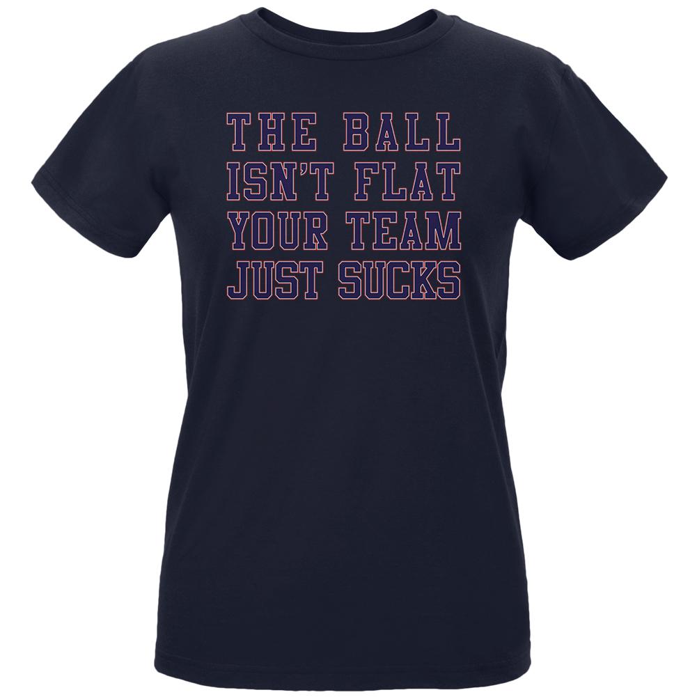 Deflategate Your Team Sucks Womens Organic T Shirt Women's T-Shirts Old Glory LG Navy