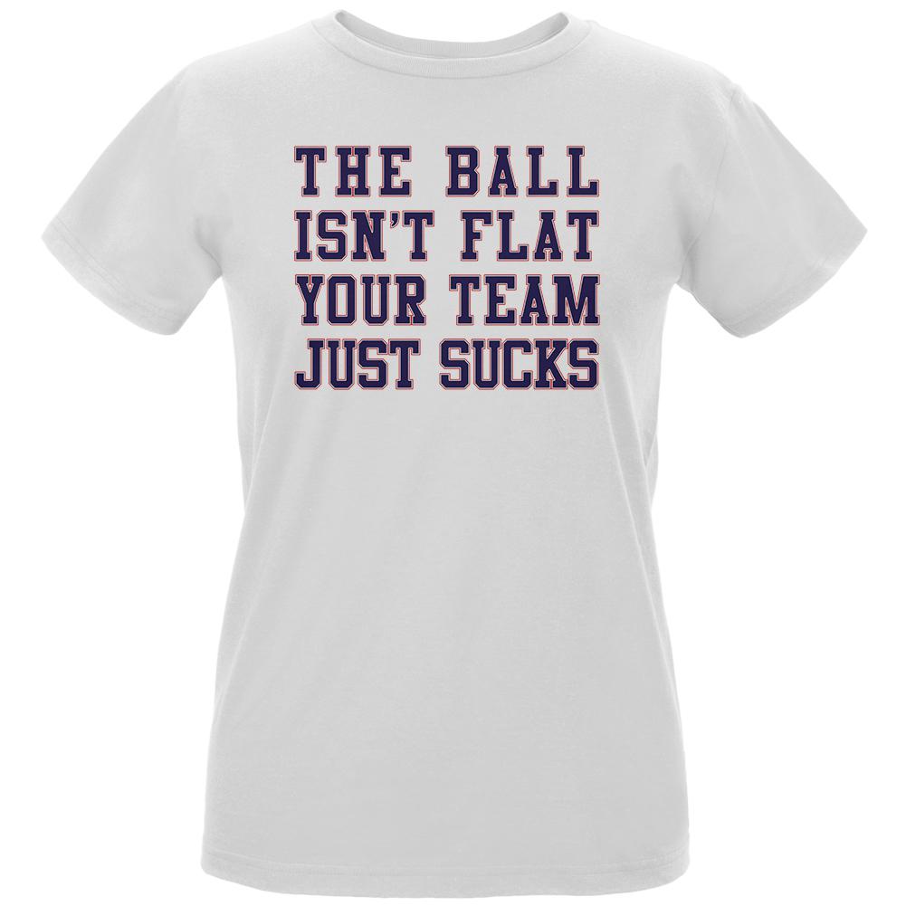 Deflategate Your Team Sucks Womens Organic T Shirt Women's T-Shirts Old Glory LG White