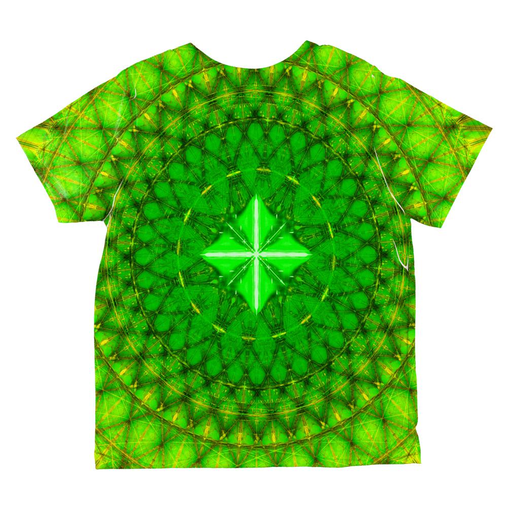 St Patrick's Day Shamrock Fractal Mandala All Over Toddler T Shirt Toddler T-Shirts Old Glory