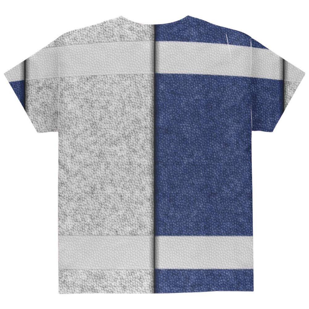 Fantasy Football Team Blue and White All Over Youth T Shirt Youth T-Shirts Old Glory