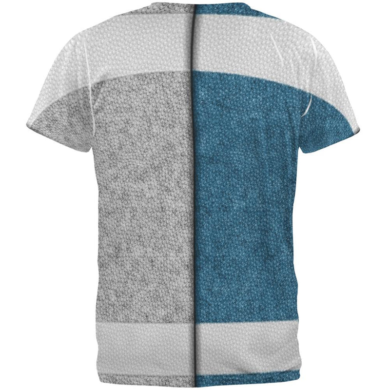 Fantasy Football Team Blue and Grey All Over Mens T Shirt Men's T-Shirts Old Glory